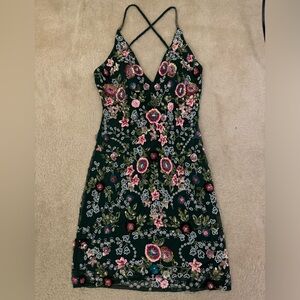 Floral Beaded Homecoming/Formal Dress